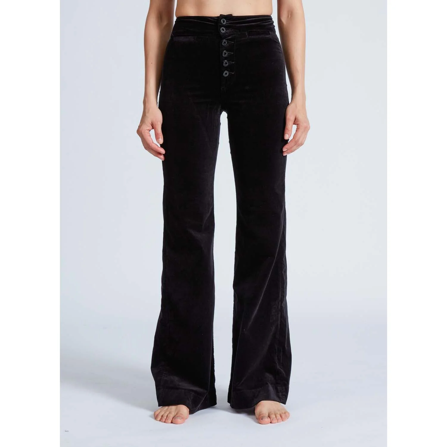 Brighton Wide Leg Black Velvet
