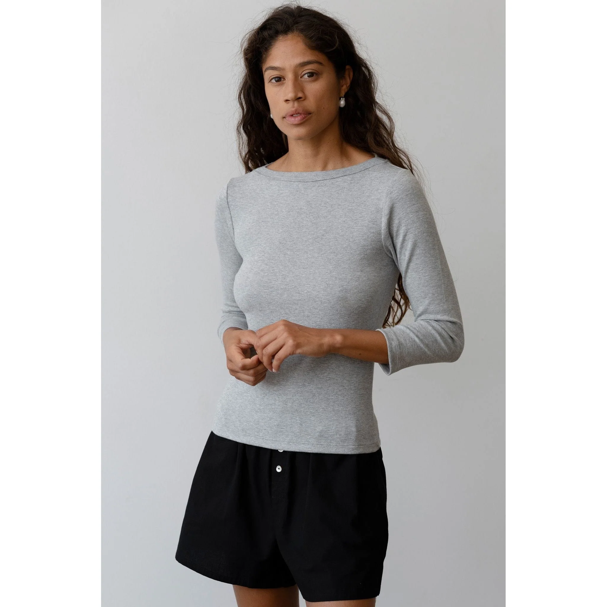 The Baby Boat Rib Heather Grey