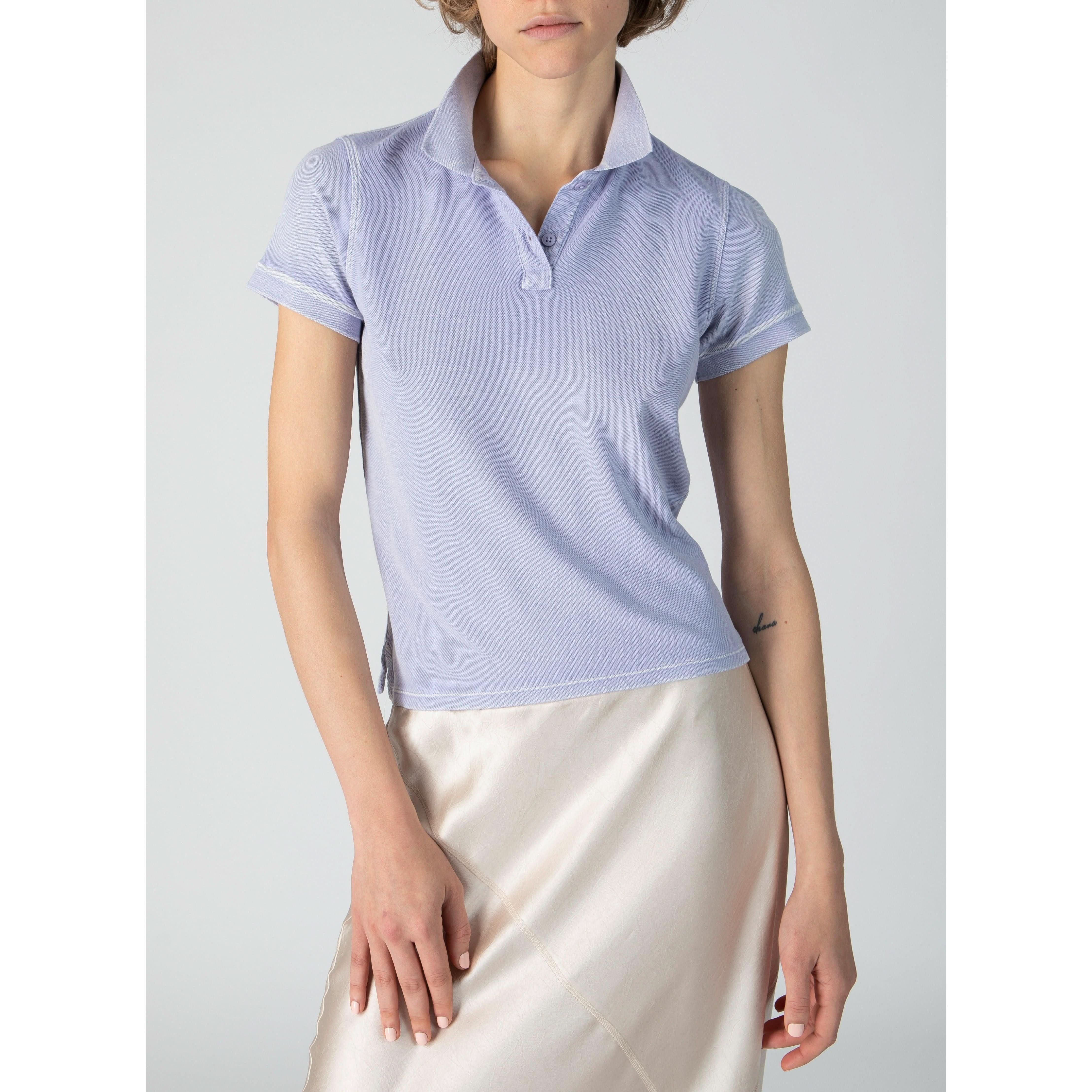 Pique with Wash Short Sleeve Polo Skyflower