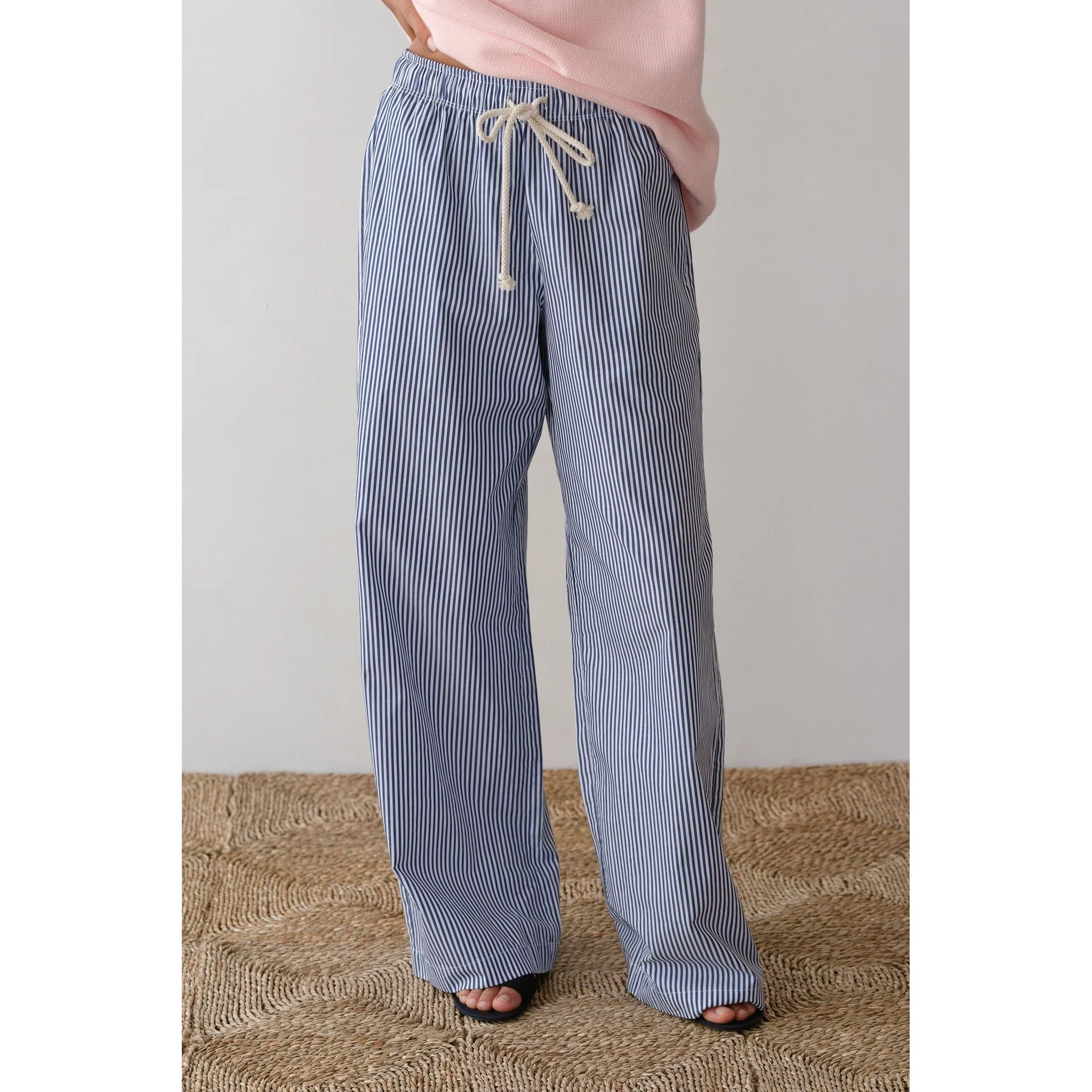 The Stripe Pop Pant Navy Stripe