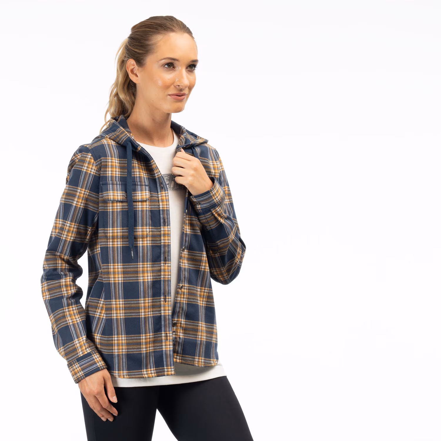 GINNY MOUNTAIN MIDWEIGHT STRETCH FLANNEL HOODIE
