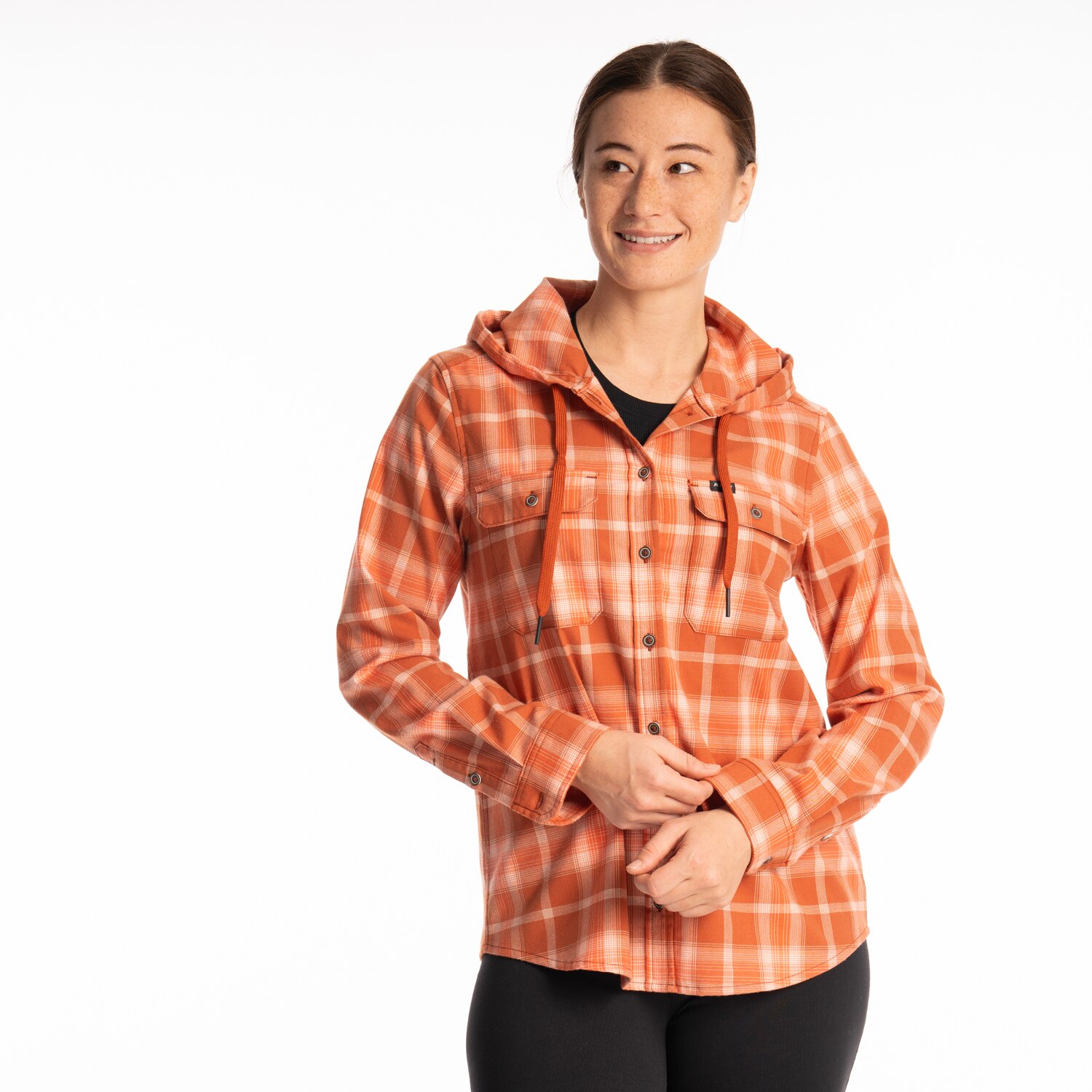 GINNY MOUNTAIN MIDWEIGHT STRETCH FLANNEL HOODIE
