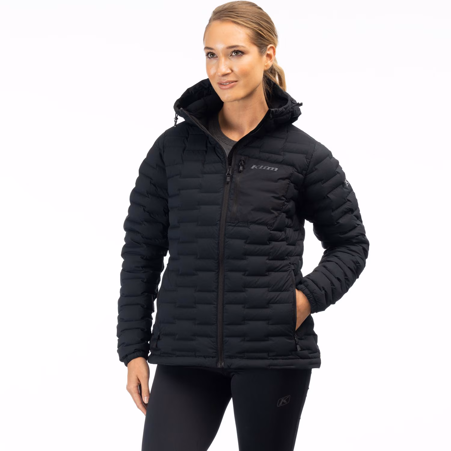 LUNA STRETCH DOWN HOODED JACKET