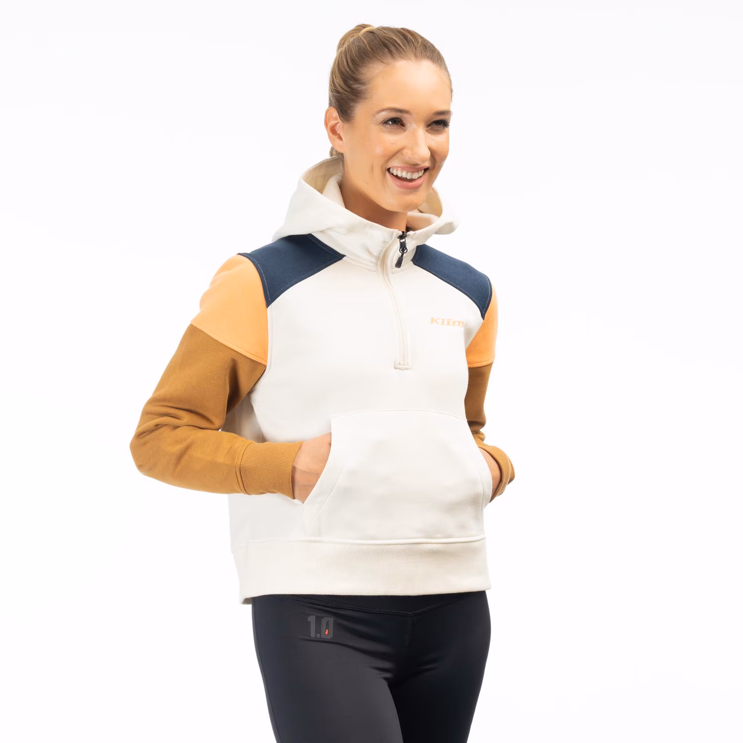 HUNTLEY PULLOVER 1/4 ZIP CROP HOODIE