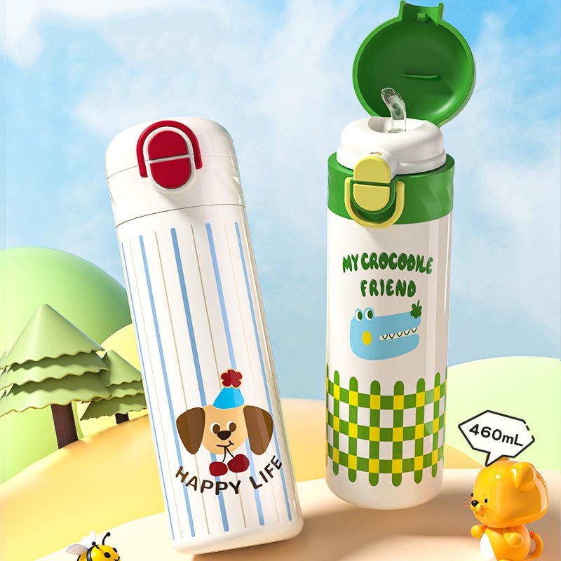 Cartoon Dog Vacuum Insulated Water Bottle