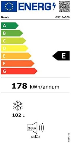 Bosch GIV11ADC0 Serie 6 Einbau-Gefrierschrank, 95 kWh, Jahr, 70 l, LowFrost, FreshSense, 72 x 56