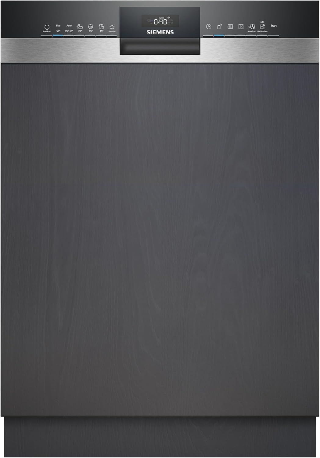 Siemens SN43ES14VE, iQ300 Smarter Geschirrspüler, Unterbau-Spülmaschine mit Besteckschublade, 60 cm, automatische Türöffnung dank autoOpen dry, besonders leise mit iQdrive-Motor, aquaStop, Edelstahl