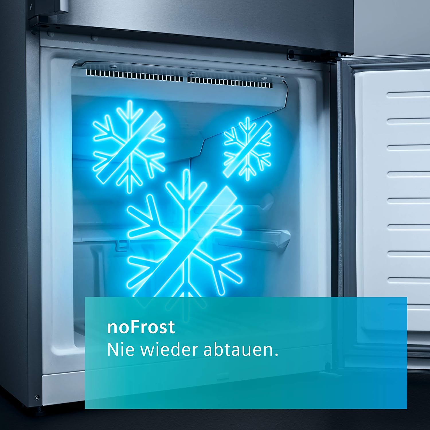 Siemens GS54NAWCV iQ500 Gefrierschrank, 176 x 70 cm, 327 L, noFrost nie wieder abtauen, bigBox Platz für großes Gefriergut, varioZone flexible Glas-und Schubladen, Weiß
