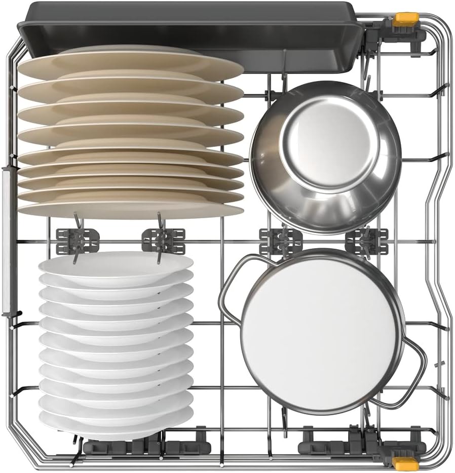 Bauknecht B7F HP43 XA Freistehender Geschirrspüler/ 60 CM/ 15 Maßgedecke/PowerClean Pro-Effektive Hochdruckdüsen/Natural Dry-Automatische Türoffnung-Bessere Trocknung/Maxi Space-Mehr Innenraum