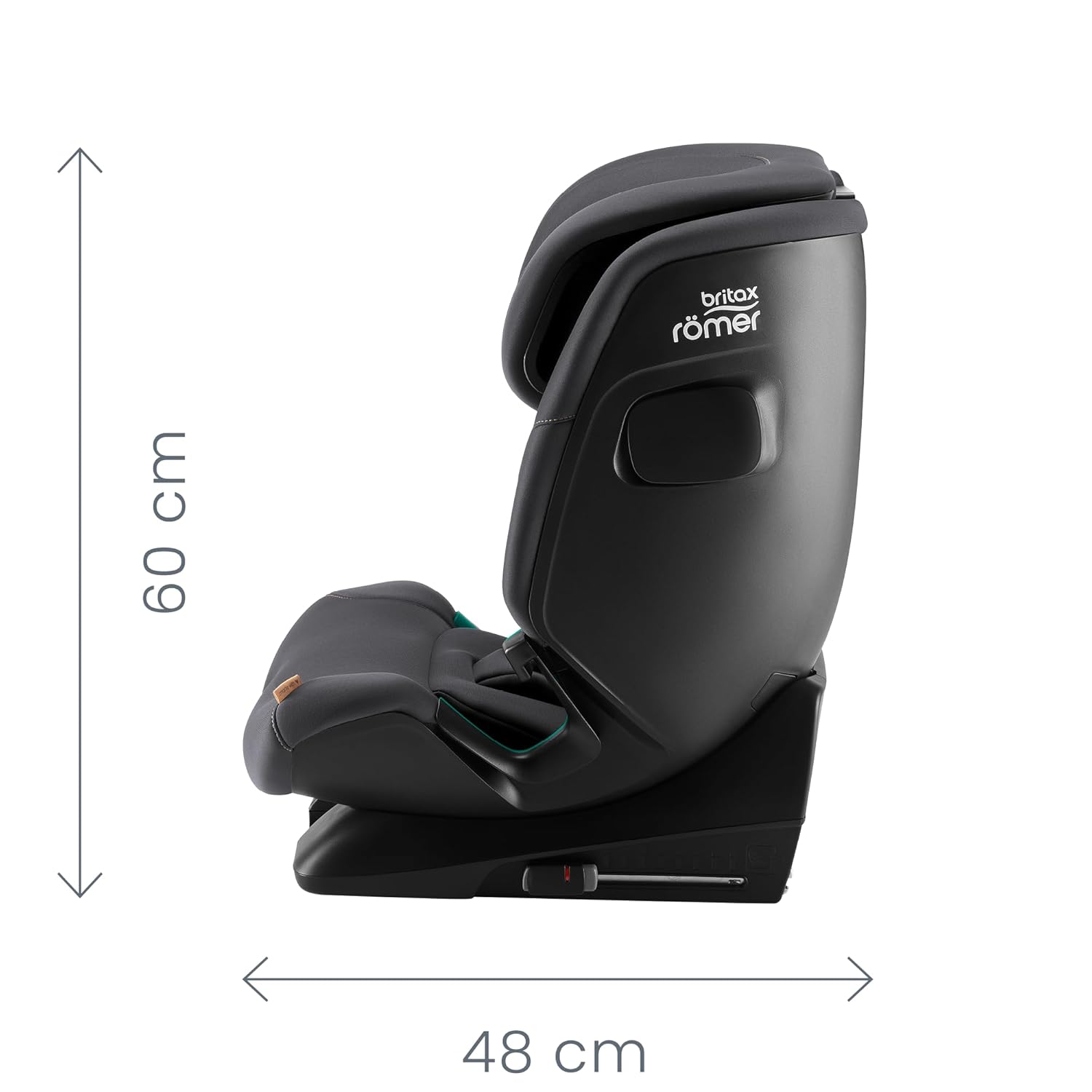 BRITAX RÖMER Kindersitz ADVANSAFIX 2 Z-LINE, für Kinder von 76-150 cm (i-Size) mit und ohne ISOFIX, 15 Monate bis 12 Jahre, Space Black