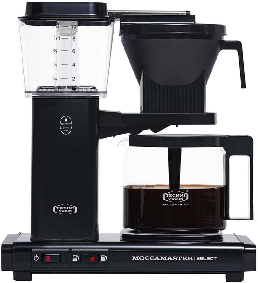 Moccamaster KBG Select, Kaffeemaschine, Retro Kaffeemaschine, Filterkaffee, Off-White, 1.25L