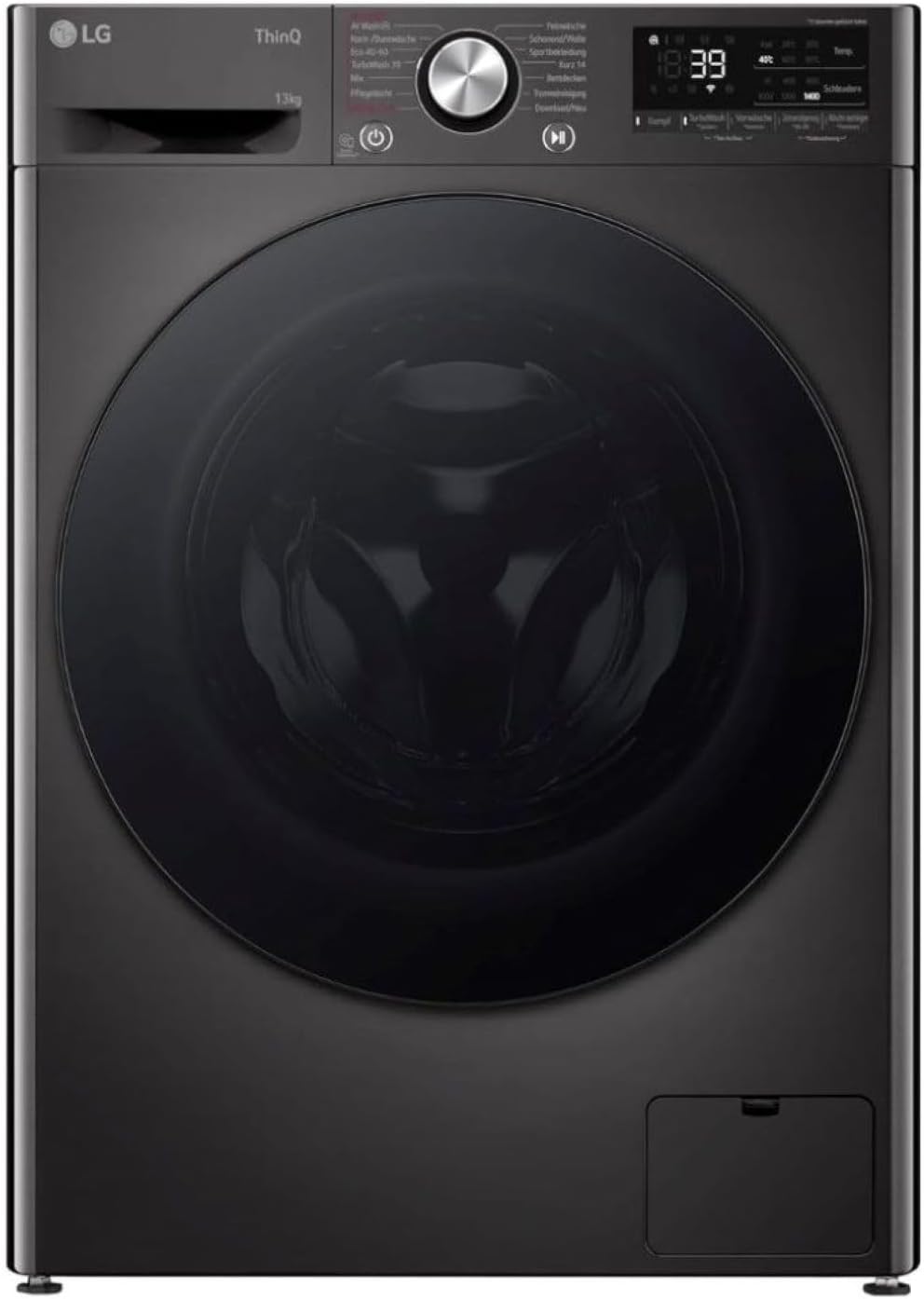 LG F4WV7080, Klasse A, Frontlader-Waschmaschine 8 kg, 1400 U/Min, AI Direct Drive, Wi-Fi, Tiefenreinigung mit Dampf, Große Kapazität, TRIPLE A, Außentür aus Sicherheitsglas, 62 x 60 x 85 cm ꟷ Weiß