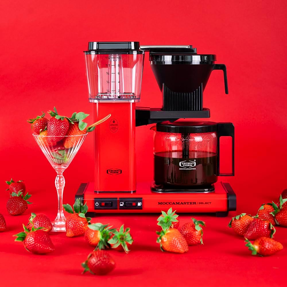 Moccamaster KBG Select, Kaffeemaschine, Retro Kaffeemaschine, Filterkaffee, Off-White, 1.25L