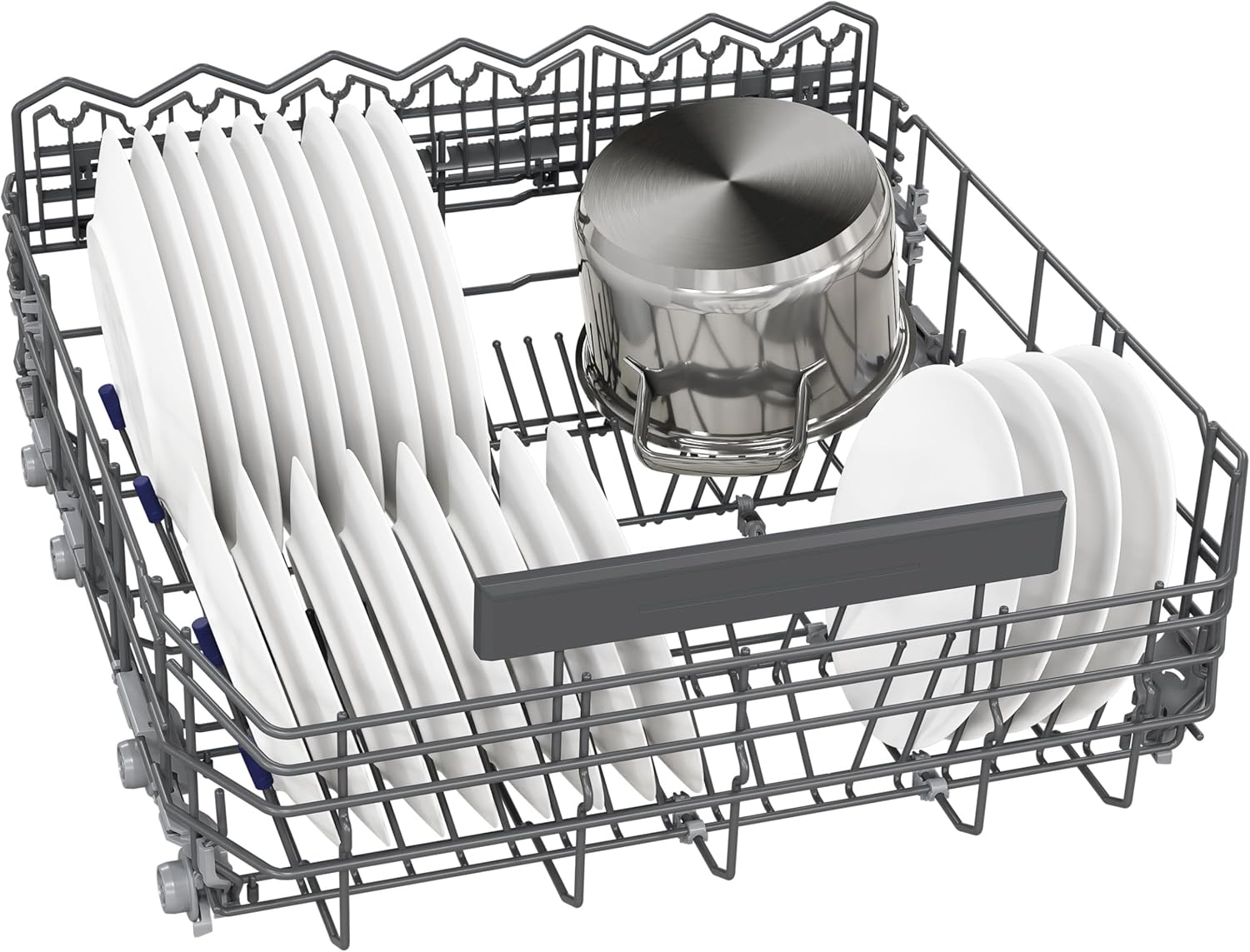 Siemens SN43ES14VE, iQ300 Smarter Geschirrspüler, Unterbau-Spülmaschine mit Besteckschublade, 60 cm, automatische Türöffnung dank autoOpen dry, besonders leise mit iQdrive-Motor, aquaStop, Edelstahl