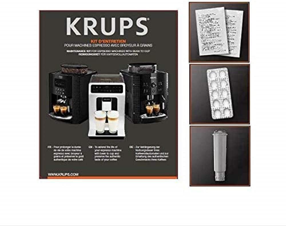 Krups Sensation Kaffeevollautomat, Milchschaumdüse, 5 Getränke, Filterkaffee-Funktion, 2-Tassen-Funktion, Kaffeemaschine, Schwarz, EA910810
