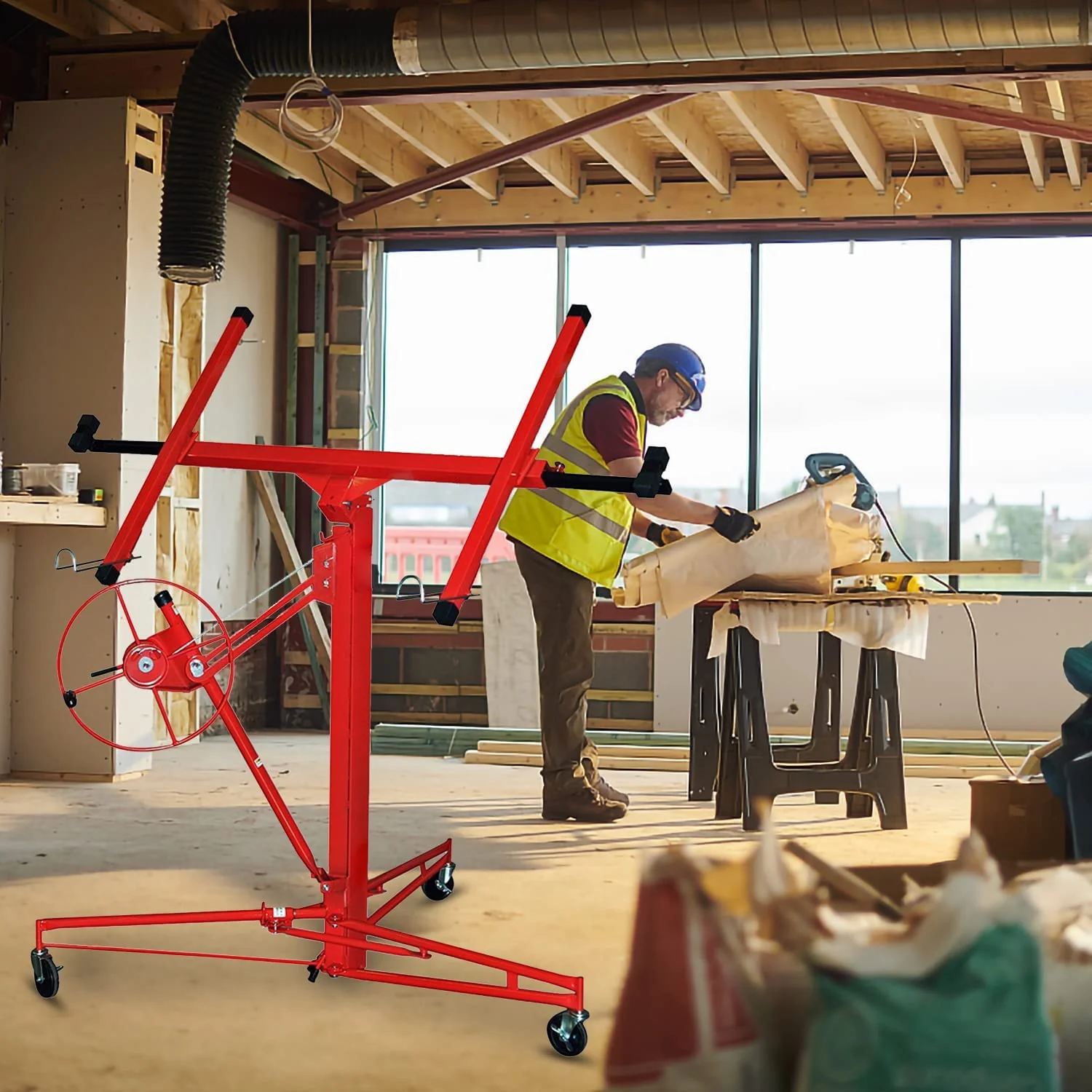 Sonnewelt Plattenheber 68 kg Traglast klappbar hhenverstellbar 140 cm -350 cm