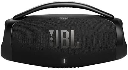 JBL Boombox 3 Wifi – Kabelloser Lautsprecher mit Bluetooth und Wifi – Kompatibel mit der JBL One App – 24 Stunden Wiedergabezeit – Wasser- und staubdicht – Integrierte Powerbank – Schwarz