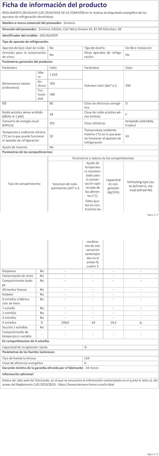Siemens GS54NAWCV iQ500 Gefrierschrank, 176 x 70 cm, 327 L, noFrost nie wieder abtauen, bigBox Platz für großes Gefriergut, varioZone flexible Glas-und Schubladen, Weiß