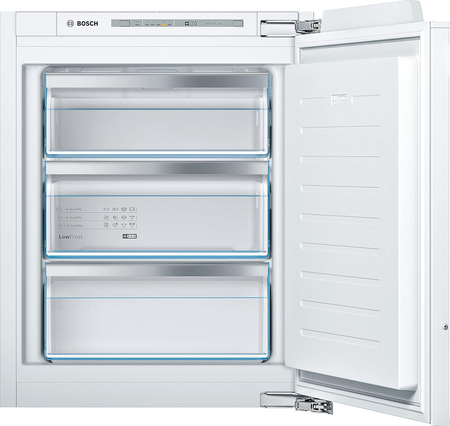 Bosch GIV11ADC0 Serie 6 Einbau-Gefrierschrank, 95 kWh, Jahr, 70 l, LowFrost, FreshSense, 72 x 56