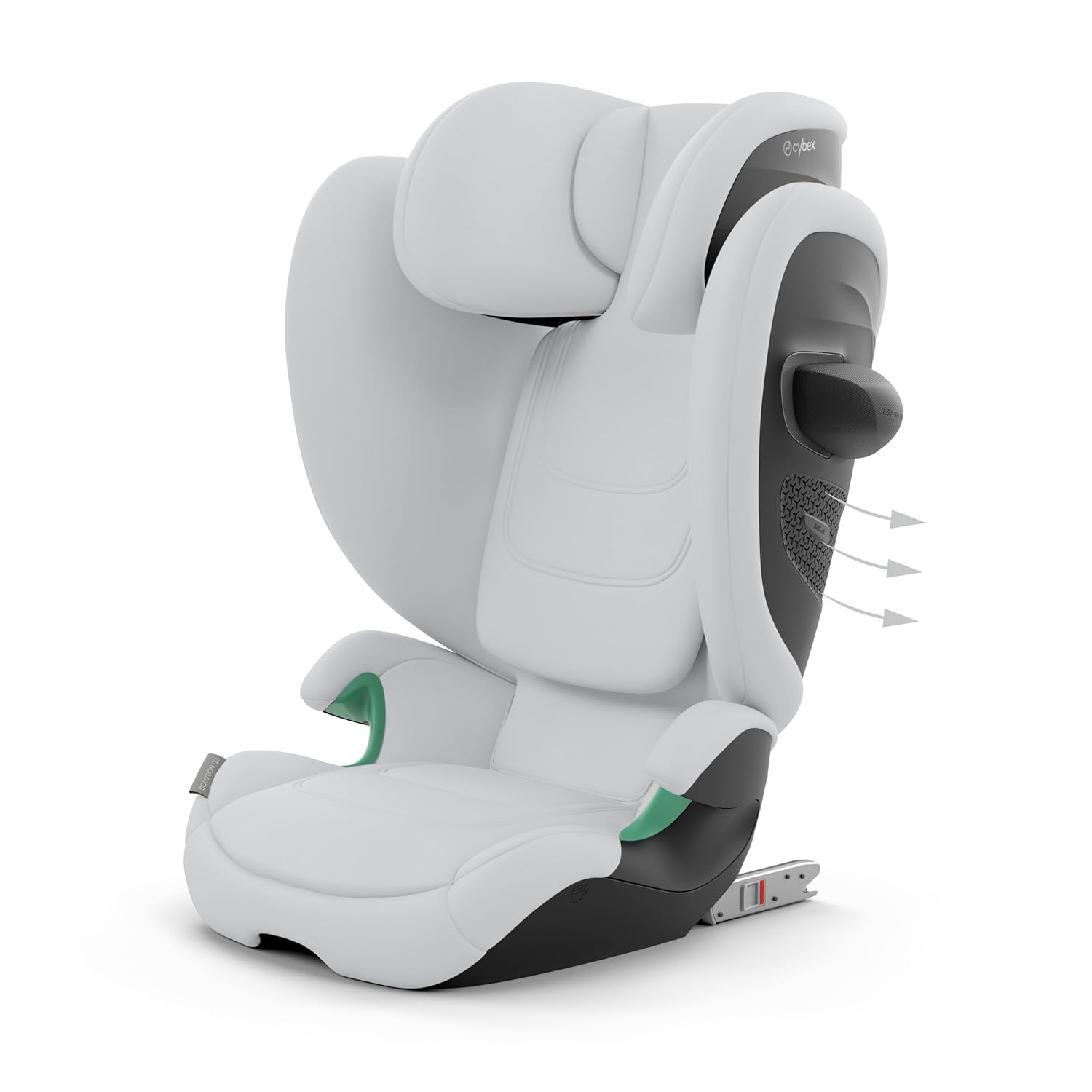 CYBEX Gold Kinder-Autositz Solution G i-Fix, Für Autos mit und ohne ISOFIX, Ab ca. 3 bis 12 Jahre (100 - 150 cm), Ab ca. 15 bis 50 kg, Lava Grey