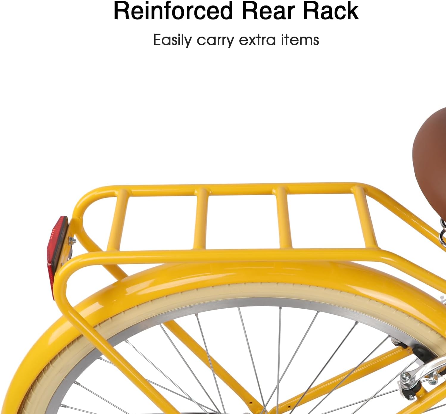 Glerc Missy 20 24 26 Zoll Mädchen City 6-Gang Hybrid Cruiser Fahrrad mit Weidenkorb für Jugend über 6-Jahre alt, mehrere Farben