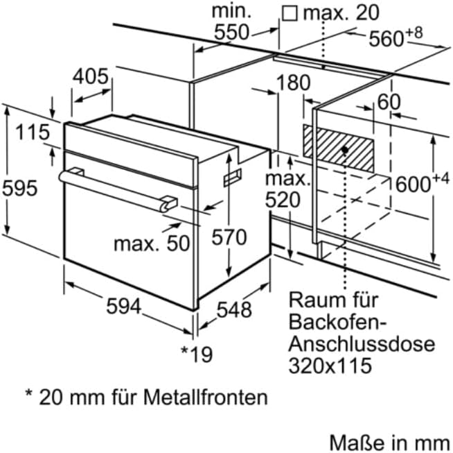 Siemens EQ211KAAB Einbau-Herd-Set iQ300, Integrierbare Herd-Kochfeld-Kombination 60 cm breit, Schnellaufheizung, granit Glanz Emaille, 3D Heißluft, Bräterzone, Schwarz