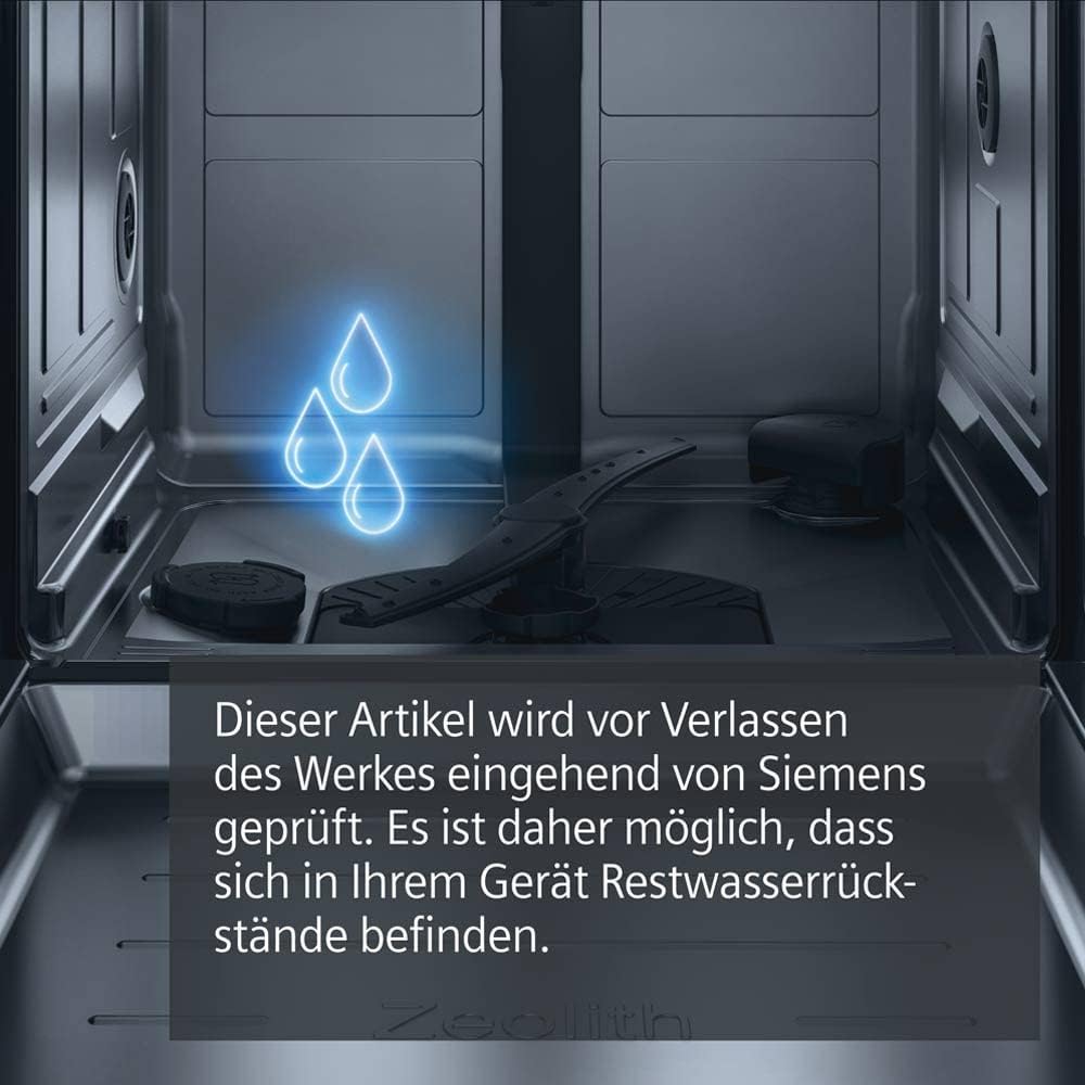 Siemens SN43ES14VE, iQ300 Smarter Geschirrspüler, Unterbau-Spülmaschine mit Besteckschublade, 60 cm, automatische Türöffnung dank autoOpen dry, besonders leise mit iQdrive-Motor, aquaStop, Edelstahl