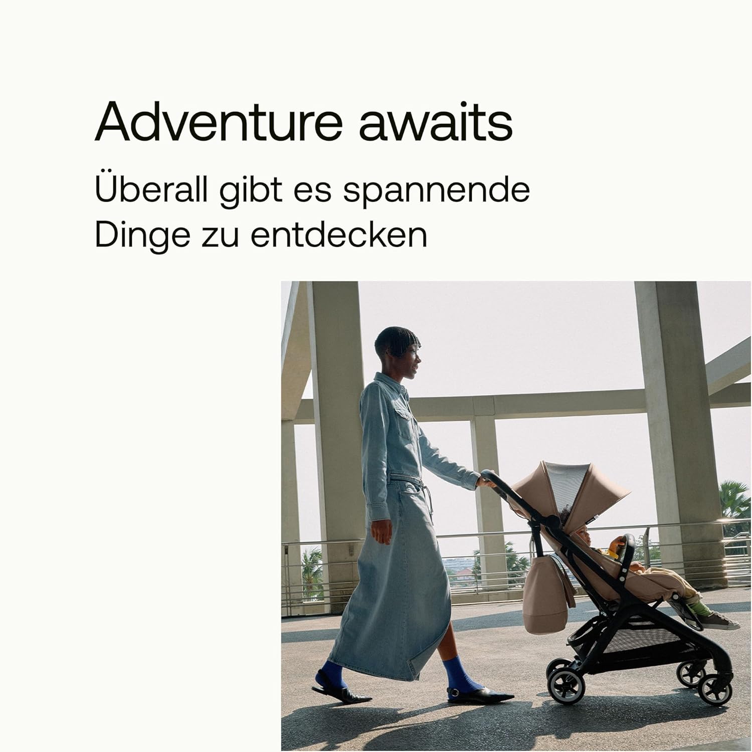Bugaboo Butterfly ultrakompakter Reise-Kinderwagen, klein & leicht, einhändig faltbar und einfach zu lenken, ergonomischer City-Buggy für Babys ab 6 Monaten, mit viel Stauraum, Stormy Blue
