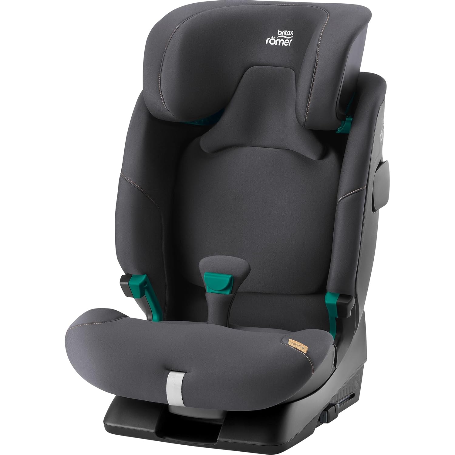 BRITAX RÖMER Kindersitz ADVANSAFIX 2 Z-LINE, für Kinder von 76-150 cm (i-Size) mit und ohne ISOFIX, 15 Monate bis 12 Jahre, Space Black