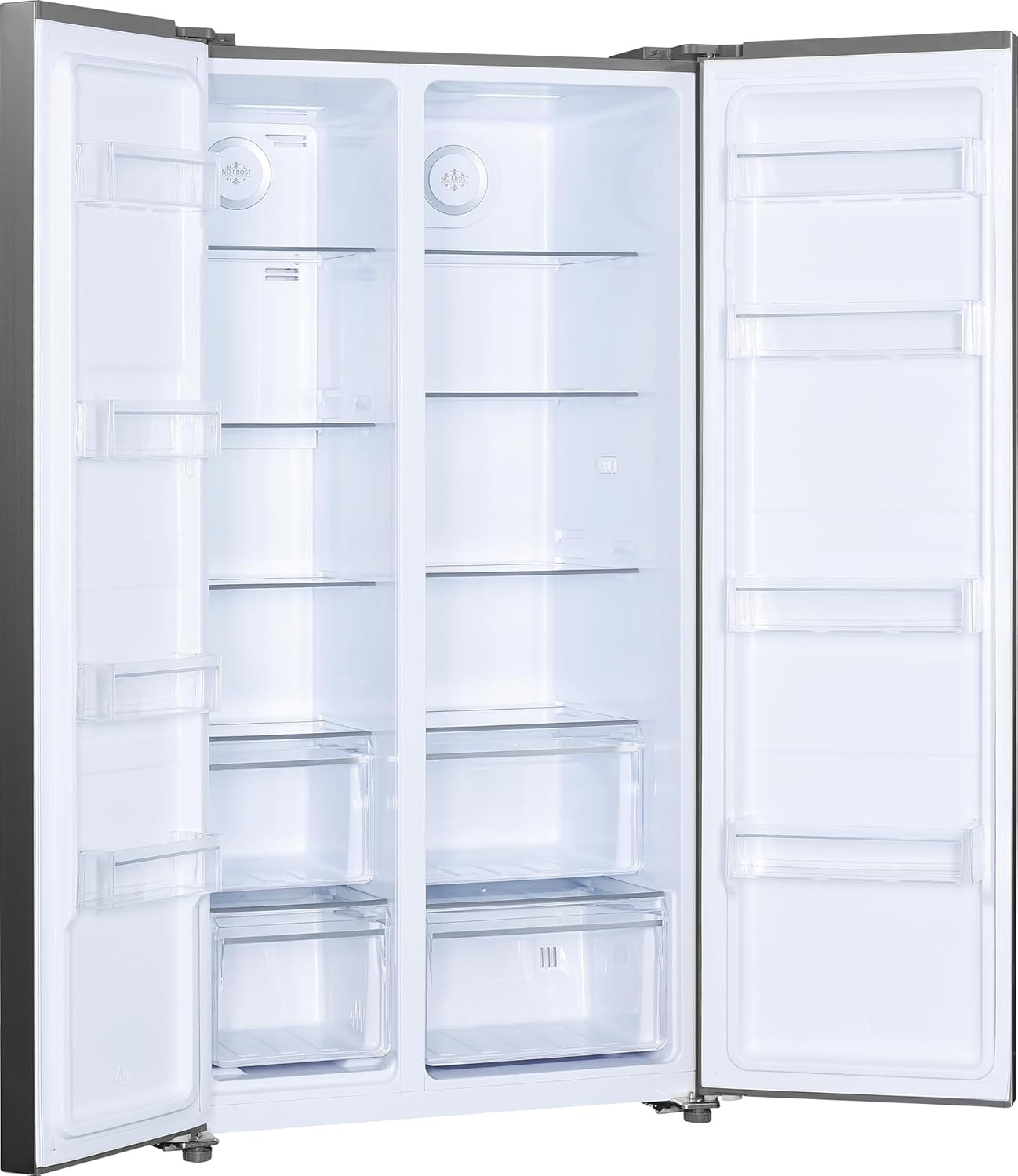 Beko GNO5322WDXPN Side-by-Side, Kühlschrank, Gefrierschrank, 532 l Gesamtvolumen, 347 Liter Kühlbereich, 185 Liter Gefrierbereich, Multifunktionsdisplay, NoFrost, Wasserspender, Edelstahl