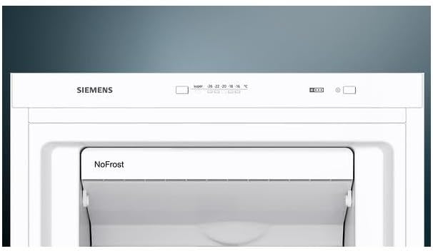 Siemens GS54NAWCV iQ500 Gefrierschrank, 176 x 70 cm, 327 L, noFrost nie wieder abtauen, bigBox Platz für großes Gefriergut, varioZone flexible Glas-und Schubladen, Weiß