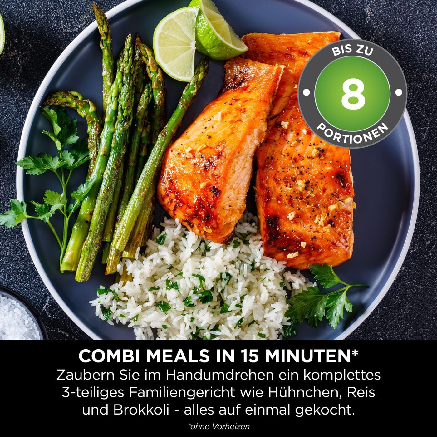 Ninja Combi 12-in-1 Multikocher, Ofen & Heißluftfritteuse, 12 Kochfunktionen, Air Fryer & Grillen Zubereitung in 15 Min*, mit Backblech, Pfanne, Crisper Gittereinsatz, Rezeptanleitung, Grau, SFP700EU.
