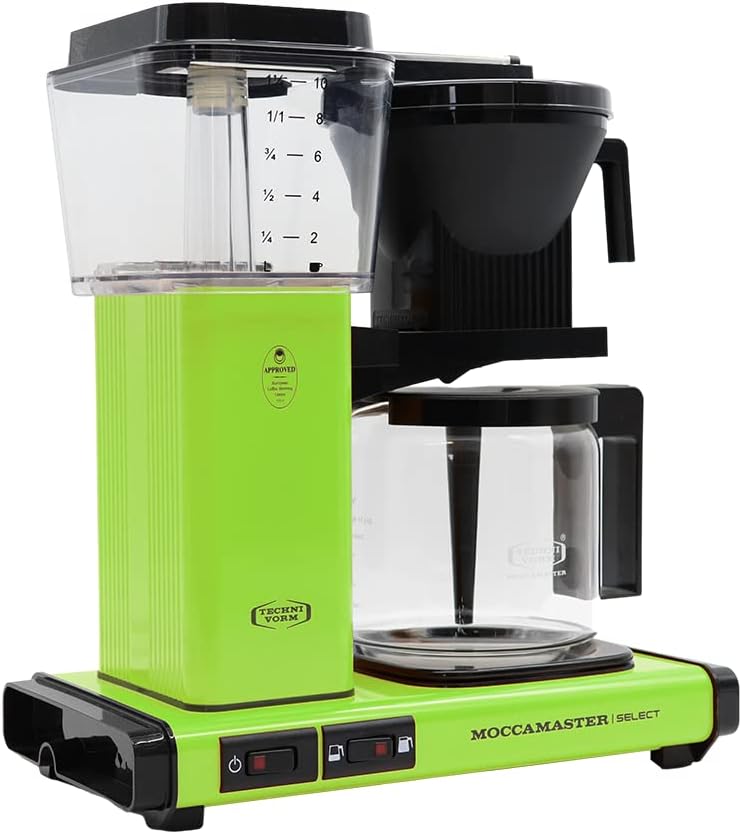 Moccamaster KBG Select, Kaffeemaschine, Retro Kaffeemaschine, Filterkaffee, Off-White, 1.25L