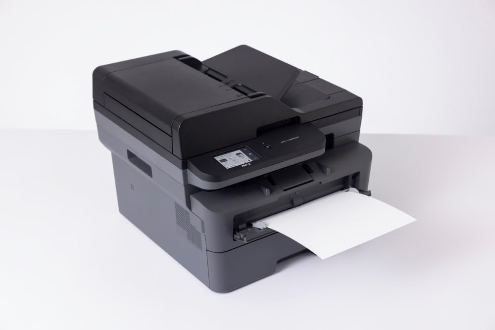 Brother MFC-L2860DWE 4-in-1-Multifunktions-Laserdrucker, 34 ppm, Duplexdruck, 6,8 cm Touchscreen-Farbdisplay, Fast Ethernet, WLAN mit 5 GHz und USB 2.0