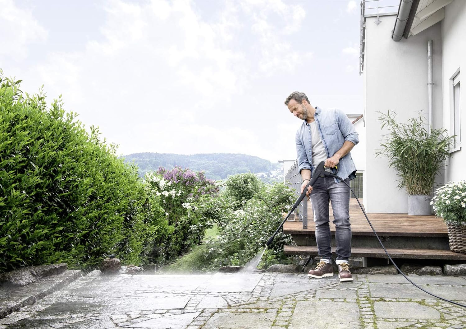 Kärcher Hochdruckreiniger K 7 Premium Power Home, Druck: 180 bar, Durchfluss: 600 l/h, Flächenleistung: 60 m²/h, Leistung: 3.000 W, Schlauchtrommel, mit Pistole, Dreckfräser, Strahlrohr