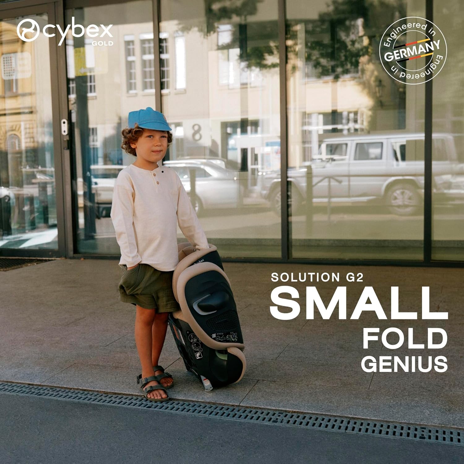 CYBEX Gold Kinder-Autositz Solution G i-Fix, Für Autos mit und ohne ISOFIX, Ab ca. 3 bis 12 Jahre (100 - 150 cm), Ab ca. 15 bis 50 kg, Lava Grey