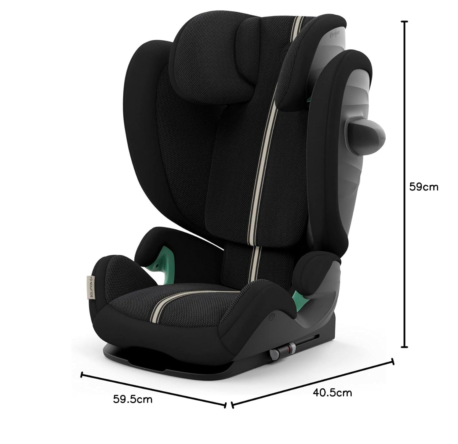 CYBEX Gold Kinder-Autositz Solution G i-Fix, Für Autos mit und ohne ISOFIX, Ab ca. 3 bis 12 Jahre (100 - 150 cm), Ab ca. 15 bis 50 kg, Lava Grey