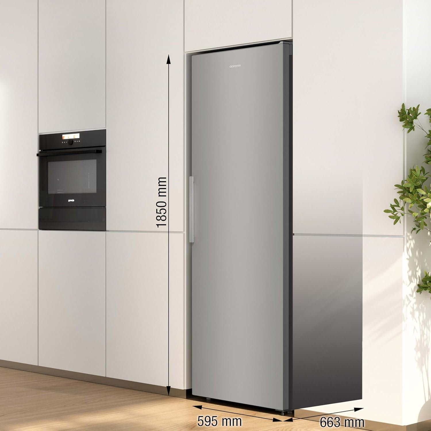 Gorenje R 619 DAXL6 Kühlschrank/AdaptTech/FreshZone/Schnellkühlfunktion/Umluft-Kühlsystem/LED Display / 398l / 185cm / EEK D/Edelstahl