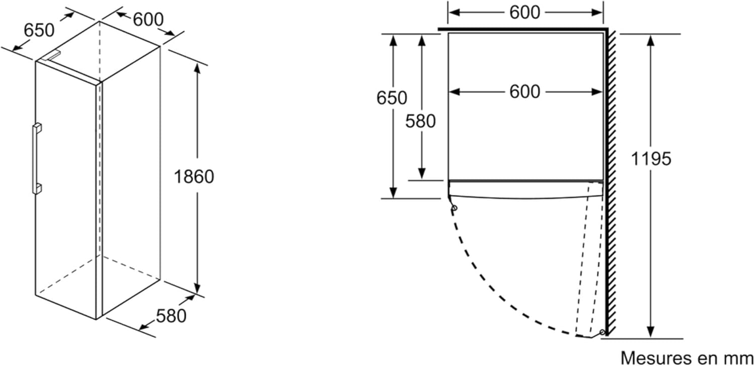 Bosch GIV11ADC0 Serie 6 Einbau-Gefrierschrank, 95 kWh, Jahr, 70 l, LowFrost, FreshSense, 72 x 56