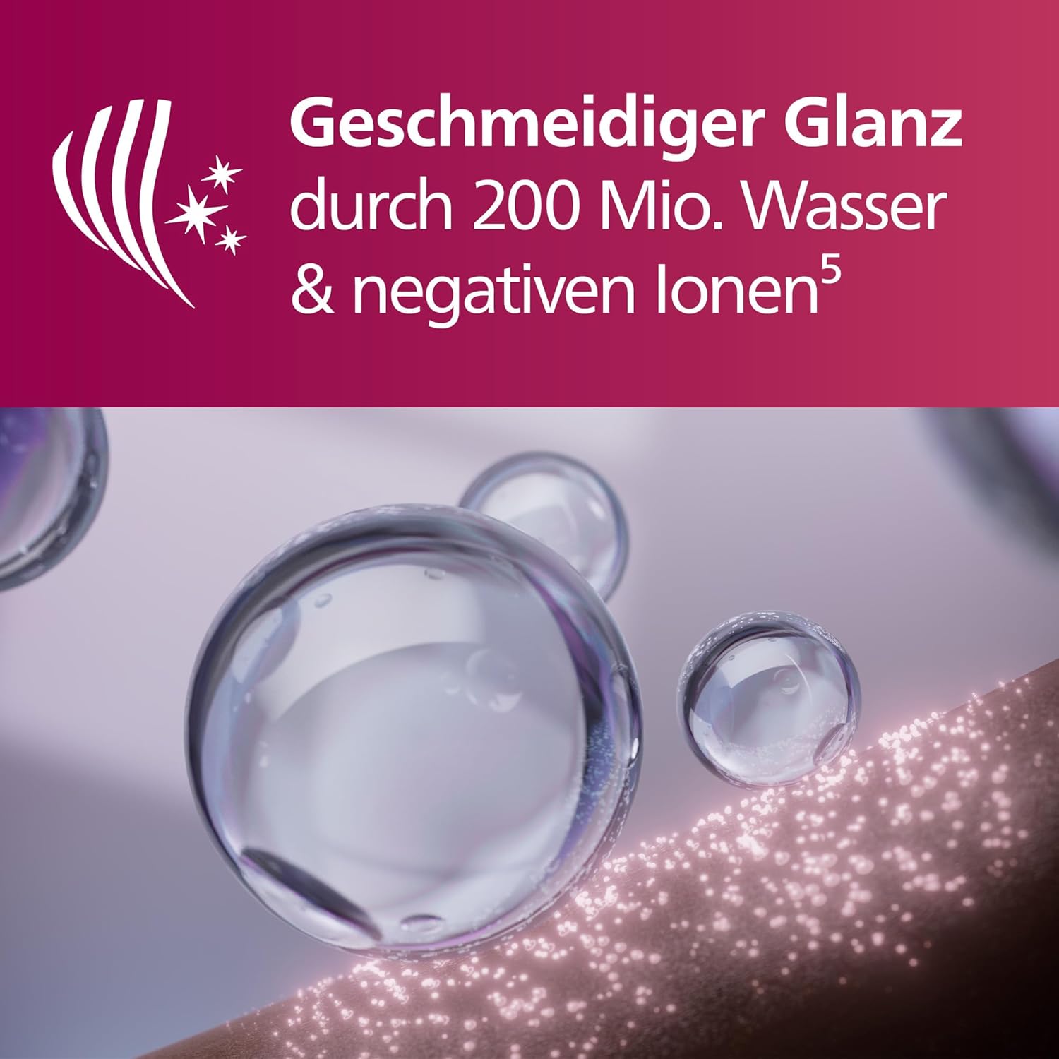 Philips Hochgeschwindigkeits-Haartrockner Serie 8000, ThermoShield Advanced, Ionic, Stylingdüse & Diffusor, Kopfhautpflege, 1400 W, Rose Champagne, Modell BHD837/10