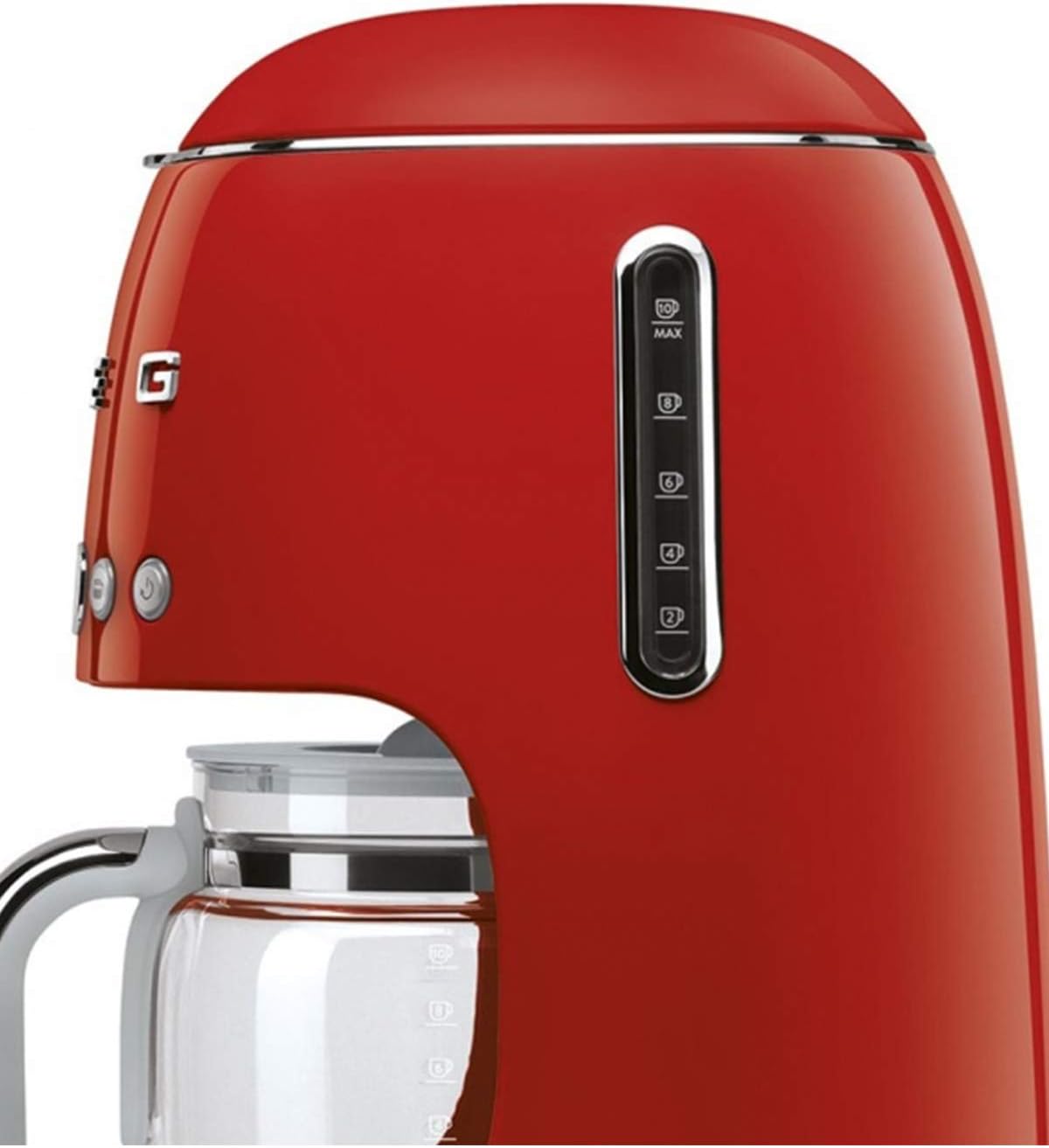 Smeg, DCF02BLMEU, Filter-Kaffeemaschine, Aroma und Autostart-Funktion, Glaskaraffe bis 12 Tassen, 2 Intensitätsniveaus, Warmhaltefunktion, 1050W, Mattschwarz