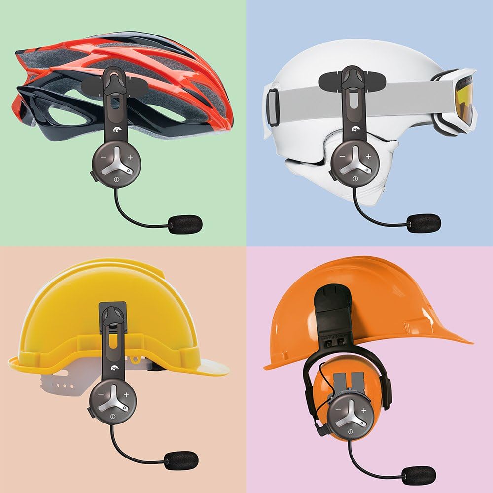 BuddyChat Duo (2er Set) Bluetooth Fahrrad Sport Ski Arbeit Intercom Helm Headset, Freisprechanlage Funkgerät, Gegensprechanlage, DSP-Geräuschunterdrückung, Reichweite bis 1000m