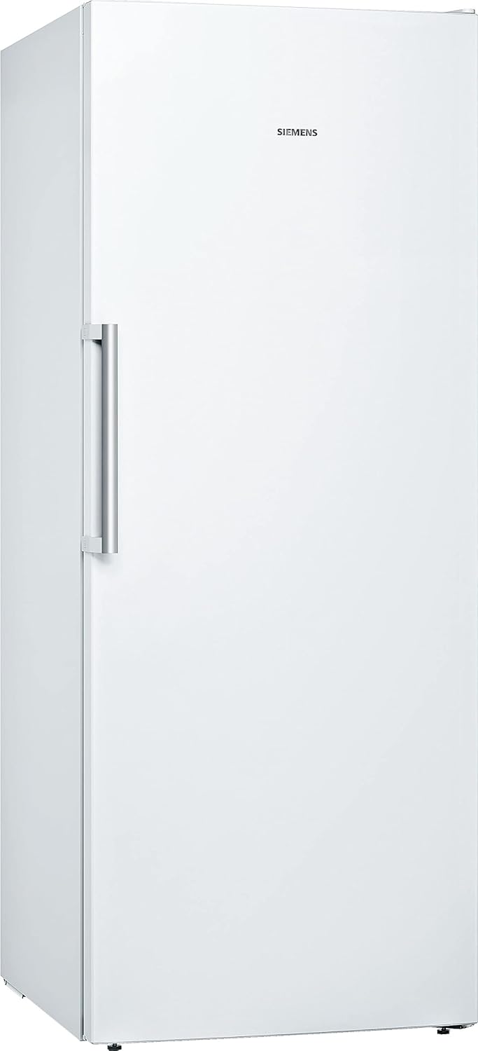 Siemens GS54NAWCV iQ500 Gefrierschrank, 176 x 70 cm, 327 L, noFrost nie wieder abtauen, bigBox Platz für großes Gefriergut, varioZone flexible Glas-und Schubladen, Weiß