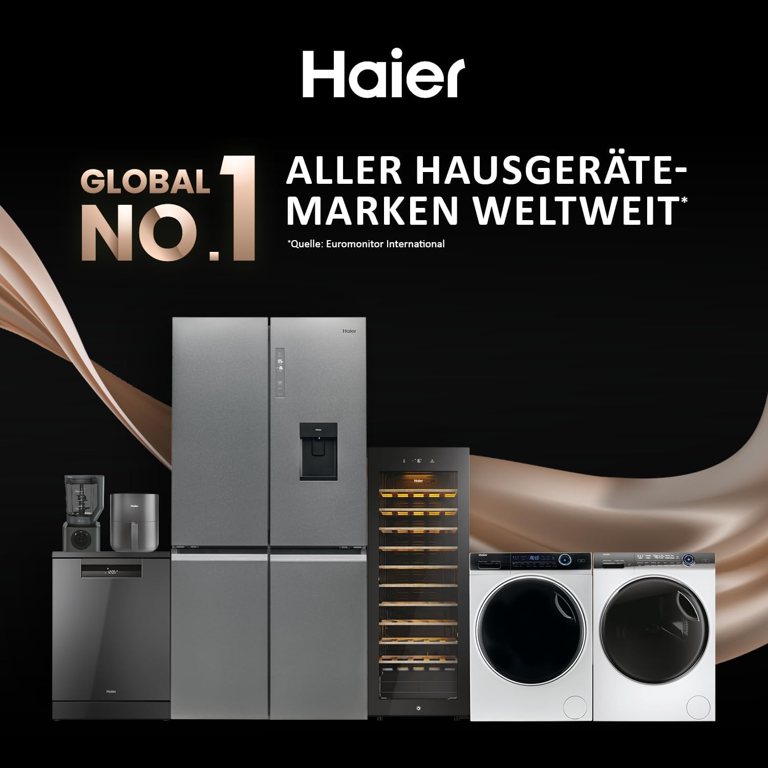 Haier I-PRO SERIE 7 HW70-B14979 I Frontlader Waschmaschine 7kg I Washing Machine mit A-Effizienz, 1.400 U/Min. & leisem Direktantrieb I Inkl. Dampffunktion, Selbstreinigungssystem & Refresh-Programm