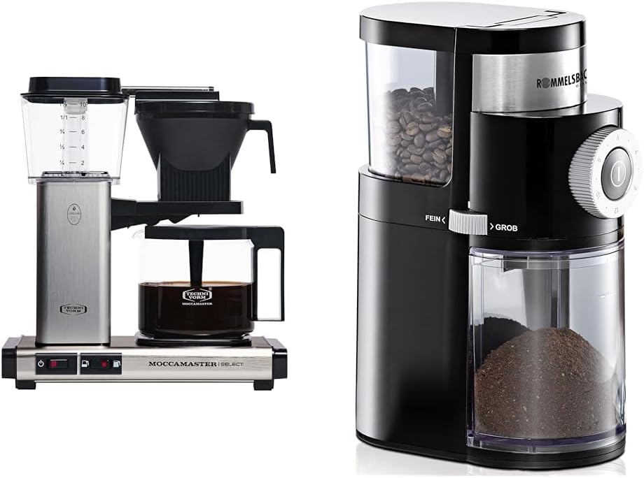 Moccamaster KBG Select, Kaffeemaschine, Retro Kaffeemaschine, Filterkaffee, Off-White, 1.25L