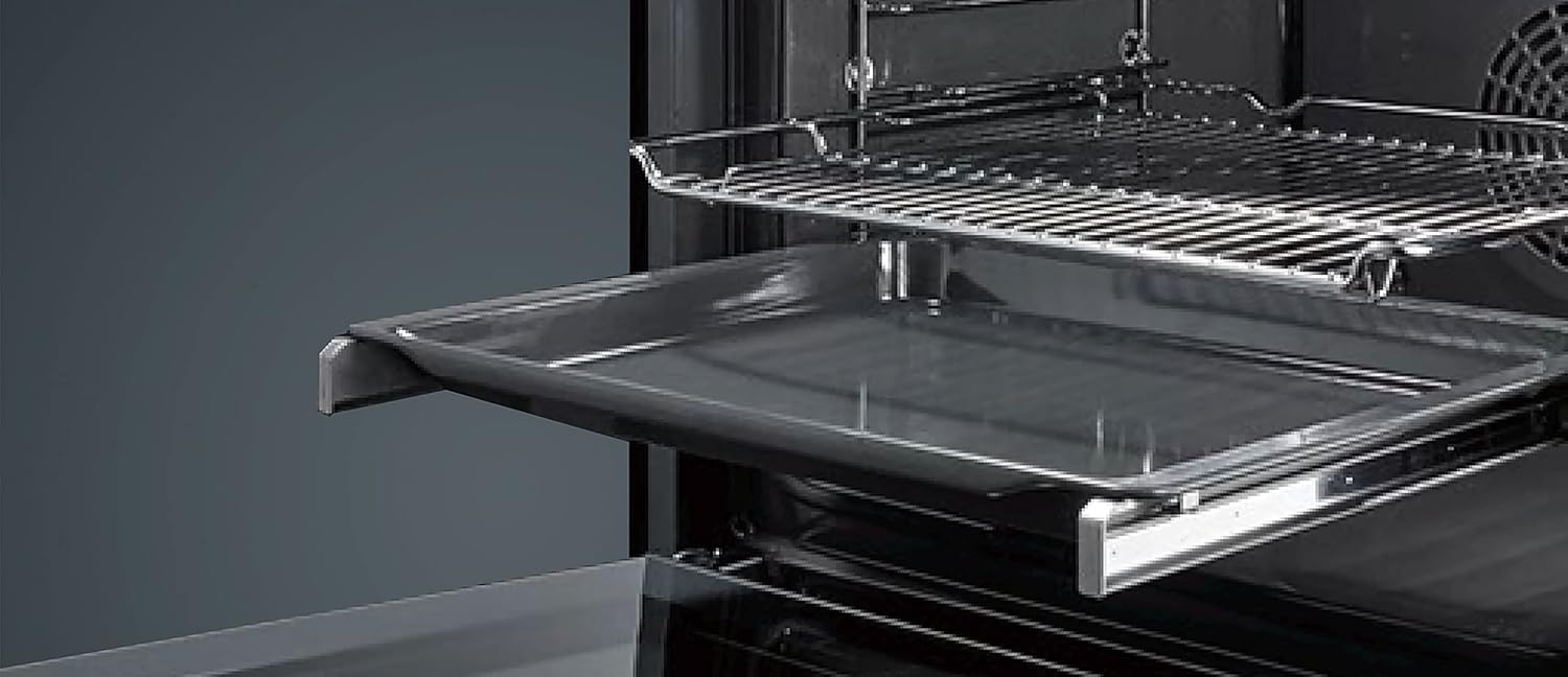 Siemens EQ311KA1ZM Einbau-Herd-Set iQ300, Integrierbare Herd-Kochfeld-Kombination 60 cm breit, Dampfunterstützung, Schnellaufheizung, 3D Heißluft, Bräterzone, Schwarz