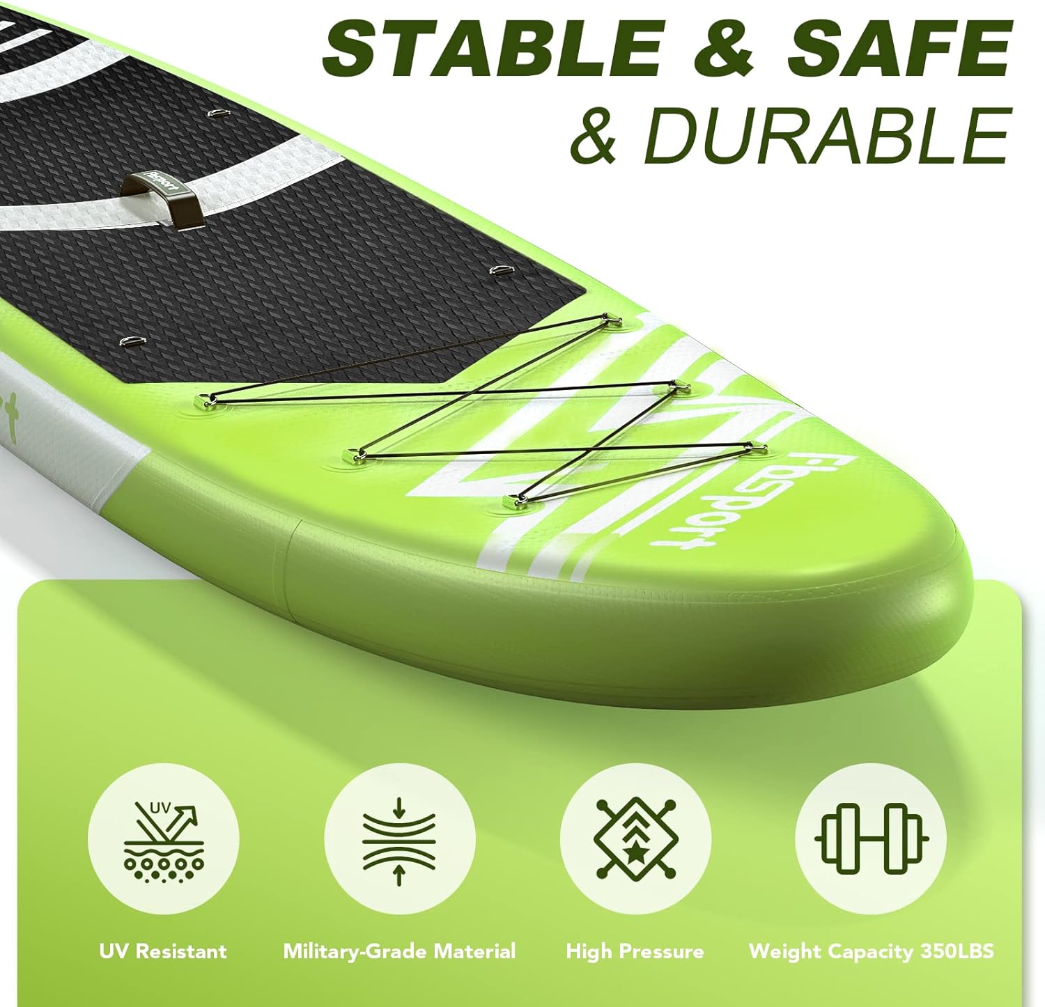 Premium-Stand-Up-Paddle-Board, Yoga-Board mit strapazierfähigem SUP-Zubehör und Tragetasche | Breiter Stand, Surf-Kontrolle, rutschfestes Deck, Leine, Paddel und Pumpe für Jugendliche und Erwachsene