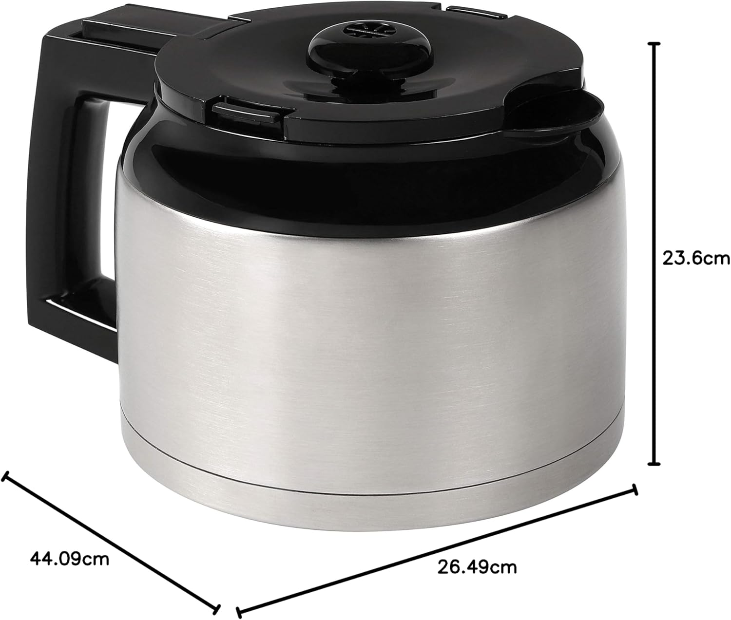 Melitta AromaFresh - Filterkaffeemaschine - mit Glaskanne - integriertes Mahlwerk - Timer Funktion - 10 Tassen - Pure Black