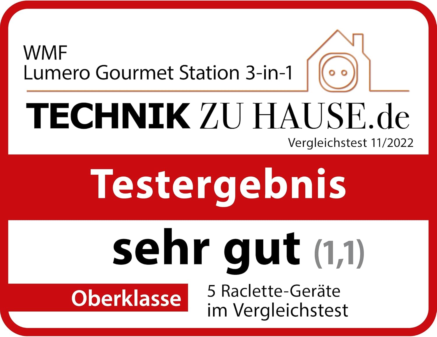 WMF Lumero 3in1 Gourmet Station für 8 Personen, Raclette Fondue Kombi, elektrisch, Temperaturregulierung, Beleuchtung, 1800 Watt, platzsparend, edelstahl matt