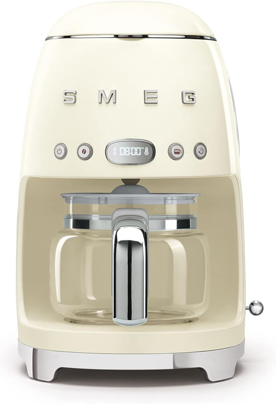 Smeg, DCF02BLMEU, Filter-Kaffeemaschine, Aroma und Autostart-Funktion, Glaskaraffe bis 12 Tassen, 2 Intensitätsniveaus, Warmhaltefunktion, 1050W, Mattschwarz